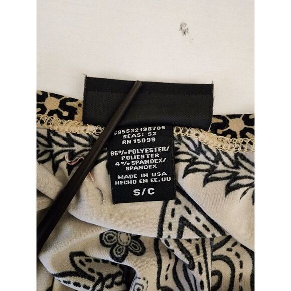 Apostrophe Small Handkerchief blouse in Tan/Black - Picture 4 of 7